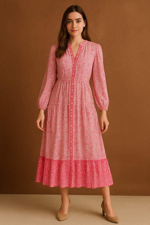Chic Boho Long Sleeve Dress
