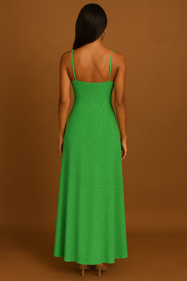 Floral Elegance Side Slit Maxi Dress