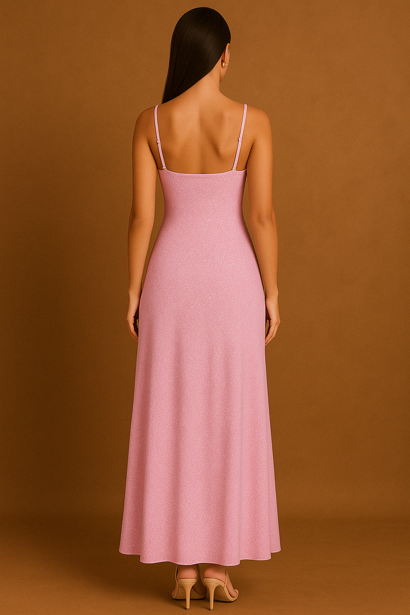 Floral Elegance Side Slit Maxi Dress
