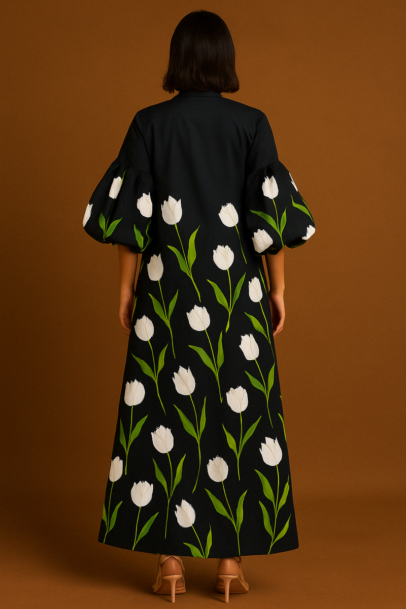 Bold Bloom Statement Duster Coat