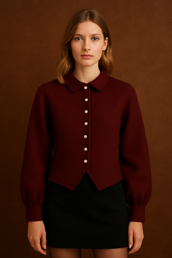 Braid Lapel Cropped Jacket