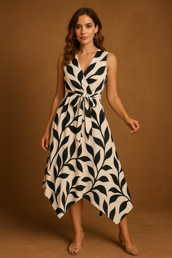 Asymmetrical Midi Dress