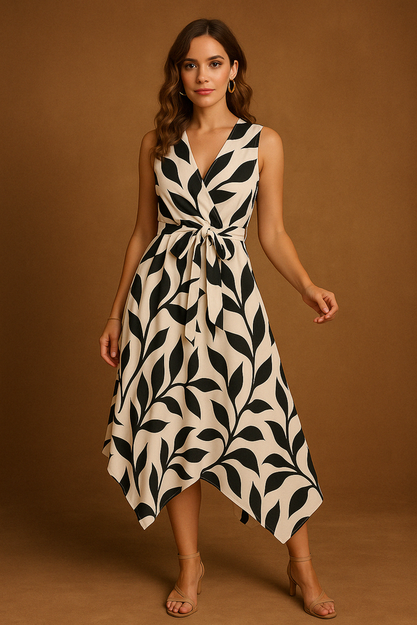 Asymmetrical Midi Dress